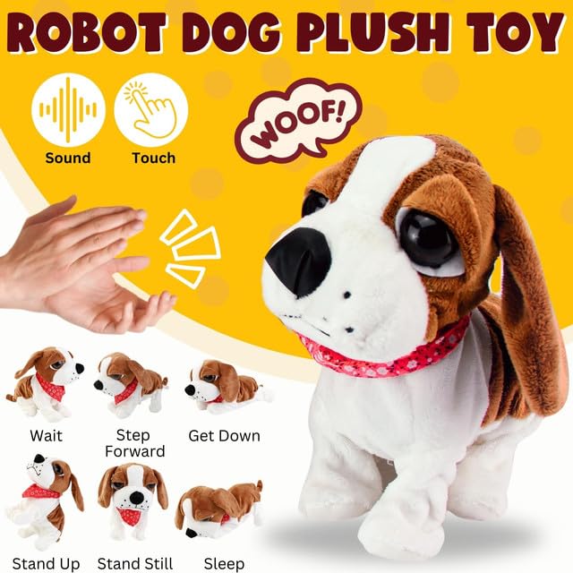 Interactive Walking Puppy Plush Toy for Kids