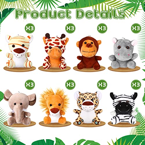 Mini Stuffed Forest Animals Jungle Plush Toys Set