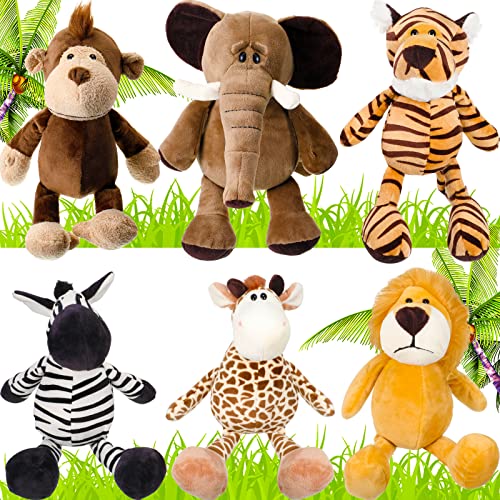 Safari Stuffed Animals Plush Jungle Toy Set for Kids