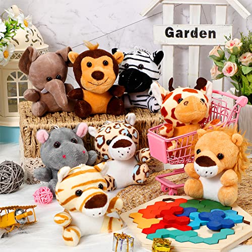 Mini Stuffed Forest Animals Jungle Plush Toys Set