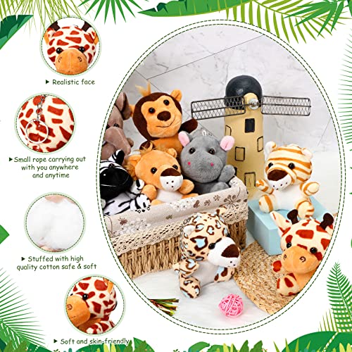 Mini Stuffed Forest Animals Jungle Plush Toys Set
