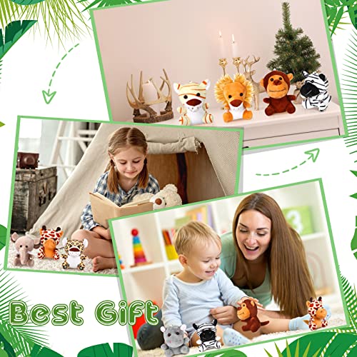 Mini Stuffed Forest Animals Jungle Plush Toys Set