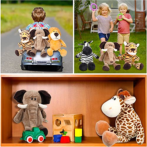 Safari Stuffed Animals Plush Jungle Toy Set for Kids