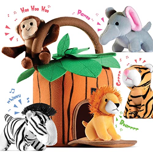 Talking Plush Jungle Animals Set for Kids