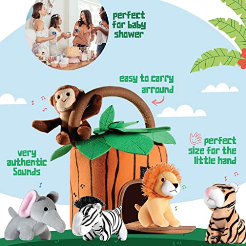 Talking Plush Jungle Animals Set for Kids