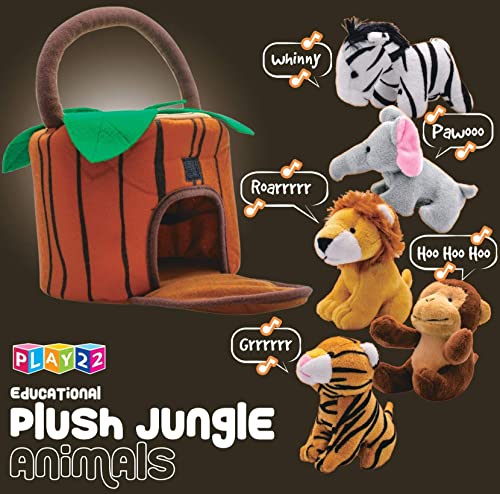 Talking Plush Jungle Animals Set for Kids
