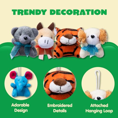 36 Pack Mini Animal Plush Toys for Kids