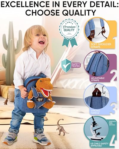 Dinosaur Stuffed Animal Backpack for Toddlers