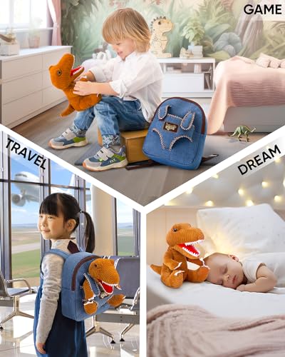 Dinosaur Stuffed Animal Backpack for Toddlers