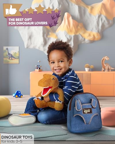 Dinosaur Stuffed Animal Backpack for Toddlers