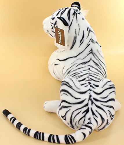 Realistic White Tiger Plush Stuffed Animal Toy