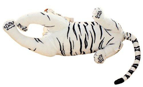 Realistic White Tiger Plush Stuffed Animal Toy