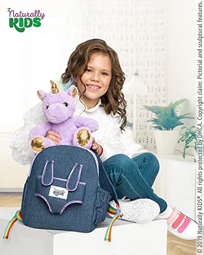 Purple Unicorn Toddler Backpack with Stuffed Toy