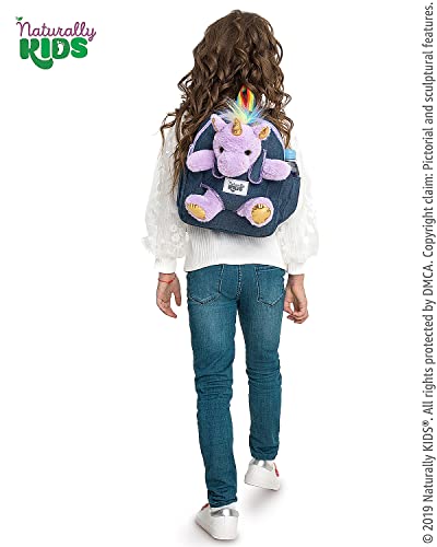 Purple Unicorn Toddler Backpack with Stuffed Toy