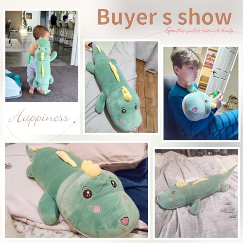 Giant Plush Dinosaur Pillow Toy for Kids