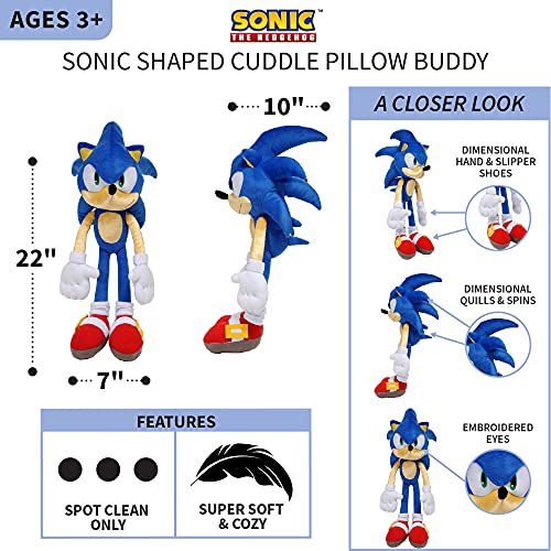 Sonic the Hedgehog Plush Cuddle Pillow Buddy