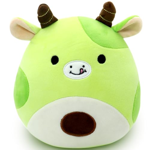 Cute Green Avocado Cow Plush Toy Pillow