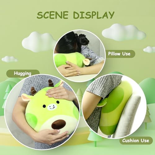 Cute Green Avocado Cow Plush Toy for Kids