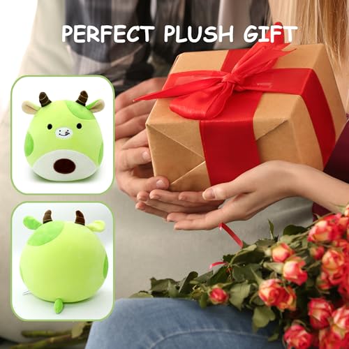 Cute Green Avocado Cow Plush Toy for Kids