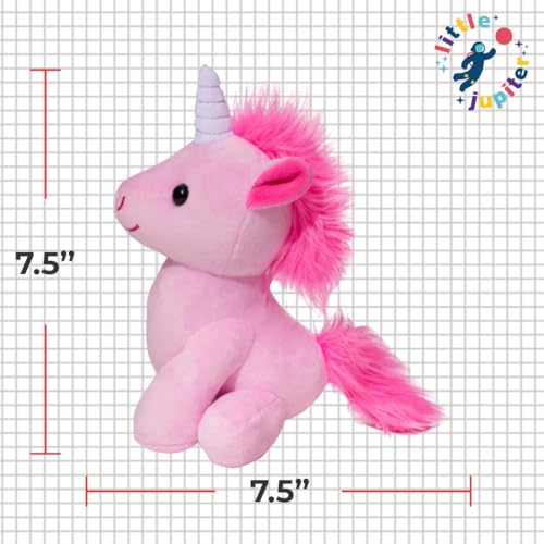 Little Jupiter 7.5'' Pink Plush Unicorn Toy