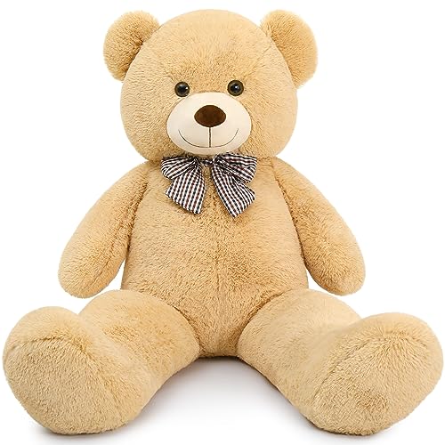 Giant 4ft Tan Plush Teddy Bear Stuffed Animal