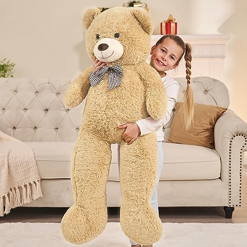 Giant 4ft Tan Plush Teddy Bear Stuffed Animal