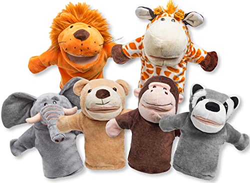 Joyin 6-Piece Kids Animal Hand Puppet Set