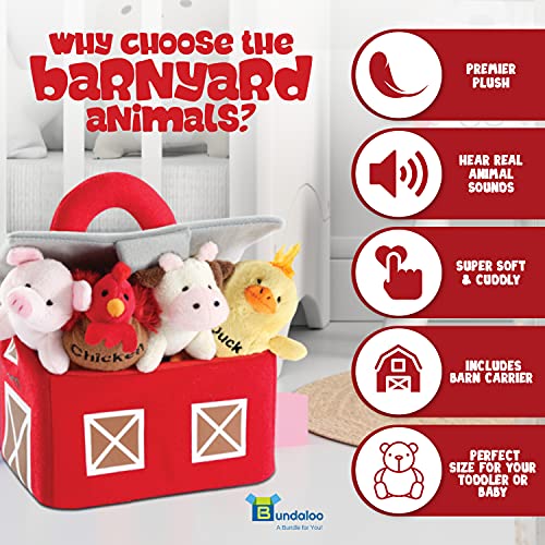 Bundaloo Realistic Sound Plush Farm Animal Set