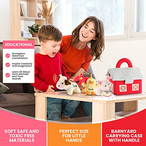 Bundaloo Realistic Sound Plush Farm Animal Set