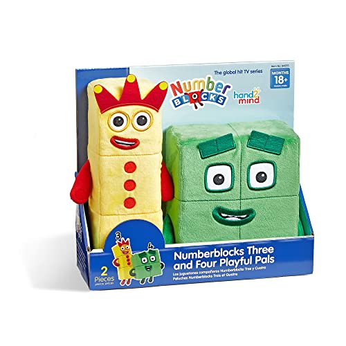 Numberblocks Three and Four Plush Figures Set
