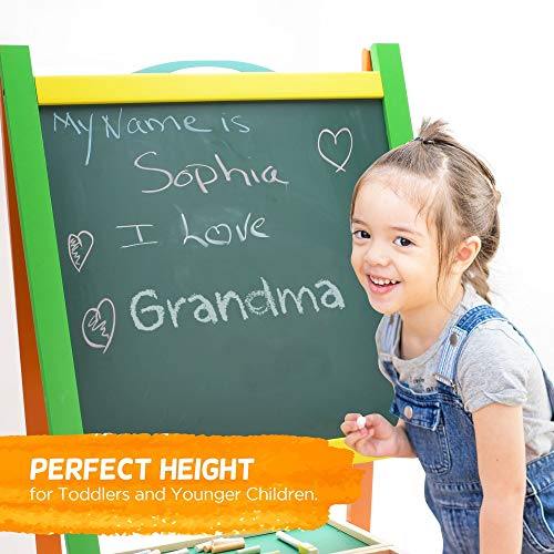Kids' Double Sided Wooden Art Easel with ABCs