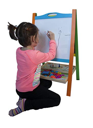 Kids' Double Sided Wooden Art Easel with ABCs