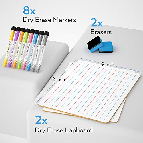 Nicpro Double-Sided Dry Erase Lap Boards 2-Pack