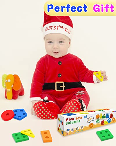 Yetonamr Montessori Wooden Sensory Toys for Toddlers