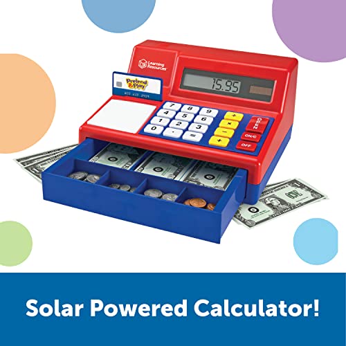 Pretend Play Calculator Cash Register Set for Kids