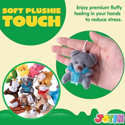 12 Pack Random Mini Animal Plush Toy Assortment