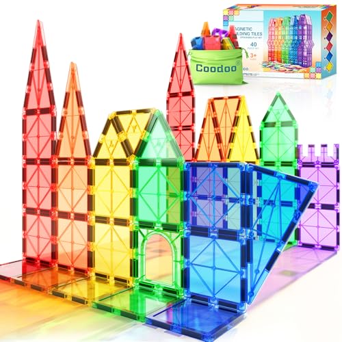 40PCS Magnetic Building Tiles for Kids 3+