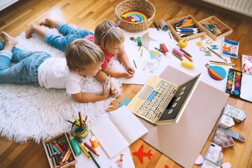 BEKILOLE My First Laptop and Drawing Board Toy