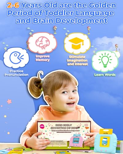 KOKODI Toddler Talking Flash Cards - 224 Words