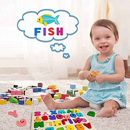 Wooden Alphabet Puzzle for Toddler Learning Fun