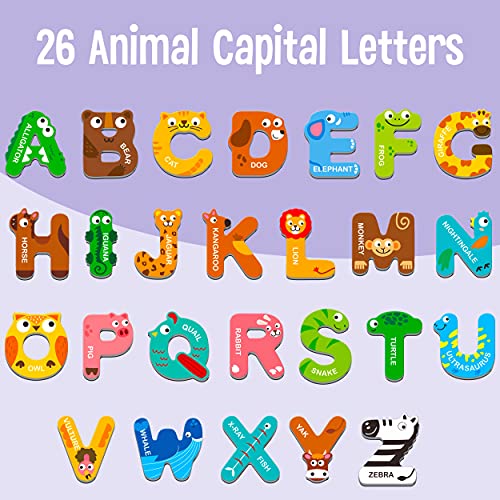 Colorful Animal Alphabet Magnets for Kids