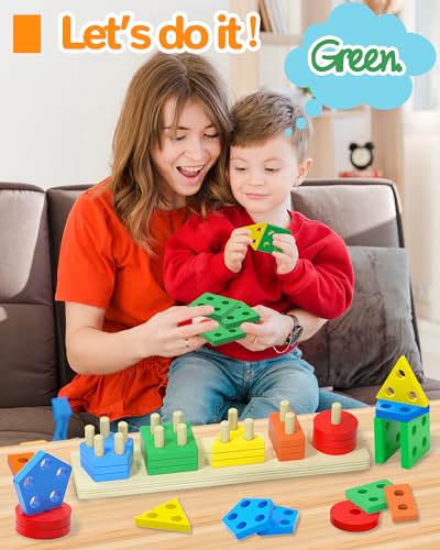 Montessori Wooden Learning Toys for Toddlers 1-3