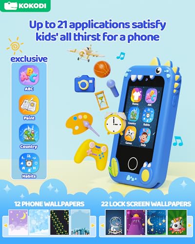 KOKODI Kids Dual Camera Touchscreen Play Phone