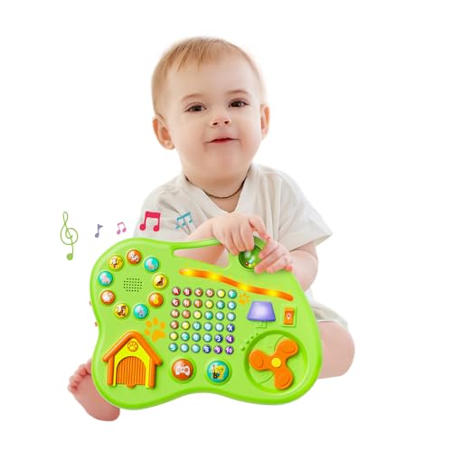 9-in-1 Bilingual Learning Toys for Toddlers 1-3, Montessori Educational Toy for 1-2 Year Old Girl Boy, Musical Baby Toy 6-12-18 Month Age, First Christmas 1st Birthday Gifts for 1+ Year Old