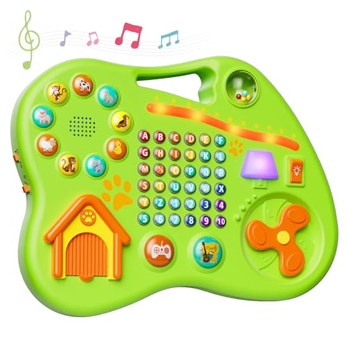 9-in-1 Bilingual Learning Toys for Toddlers 1-3, Montessori Educational Toy for 1-2 Year Old Girl Boy, Musical Baby Toy 6-12-18 Month Age, First Christmas 1st Birthday Gifts for 1+ Year Old