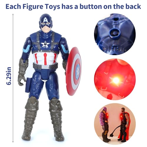 9Pcs Action Figure Toys, 6 Inch Collectible Figures Gift for Kids Boys Girls, Perfect for Themed Parties, Birthday, Christmas, Easter, Anniversaries