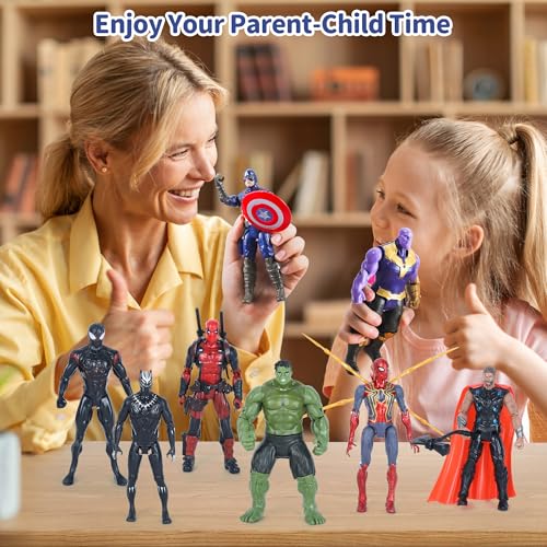 9Pcs Action Figure Toys, 6 Inch Collectible Figures Gift for Kids Boys Girls, Perfect for Themed Parties, Birthday, Christmas, Easter, Anniversaries