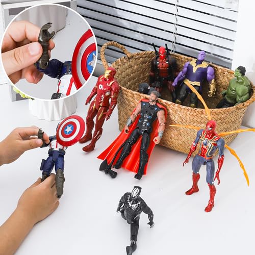 9Pcs Action Figure Toys, 6 Inch Collectible Figures Gift for Kids Boys Girls, Perfect for Themed Parties, Birthday, Christmas, Easter, Anniversaries