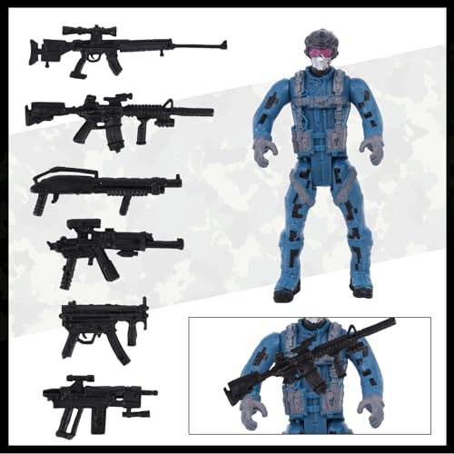 3 otters 12PCS Army Men Toy Soldiers, Special Operation Soldier Military Action Figures Playset with Weapons Army Dogs for Kids Birthday