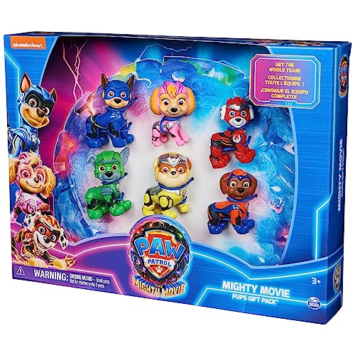 Paw Patrol: The Mighty Movie, Toy Figures Gift Pack, with 6 Collectible Action Figures, Kids Toys for Boys and Girls Ages 3 and up
